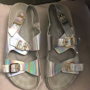 Tiurai silver sandals size 38